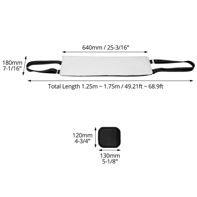 QWORK Ergonomic Dog Support Harness – Adjustable and Portable with