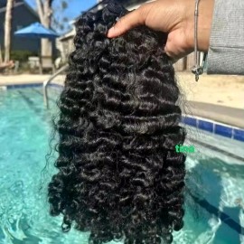 RAW INDIAN CURLY HAIR 100% UNPROCESSED VIRGIN RAW HAIR BUNDLES BEST LOW PRICE TEMPLE HAIR BUNDLES VENDORstyle: Natural Wave, color: Black, Stretched Length: 14 in