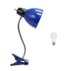 Simple Designs LD2014-BLU-LB 15.25" Adjustable Clip Lamp Light with LED