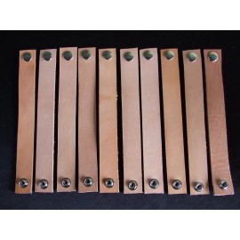 Devins Gifts SQL YOUTH GROUP LOT OF 100 NATURAL 1" TOOLING BRACELETS 6.5, 7, 7.5,8" with snap