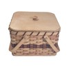 Amish Double Pie Carrier Square Oak Handmade Gingerich Style Basket