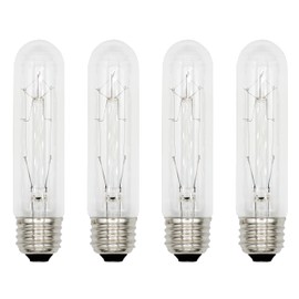 Creative Hobbies® 3090 (Pack of 4) 40T10/CL - 40 Watt T10 Clear Tubular - 120V - Medium (E26) Base - Incandescent Light Bulbs