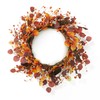 Glitzhome 22" D Fall Eucalyptus Berry Wreath, Artificial Wreaths Rustic