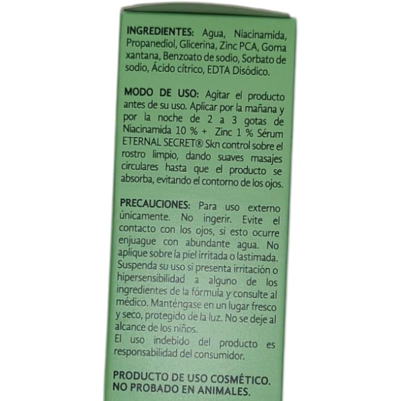 Sérum facial niacinamida + zinc