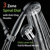 AquaDance High Pressure 6-Setting Matte Black Handheld Shower Head with