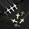 RWQIAN Joshua 1:9 Soccer Cross Necklace for Men Boys, Stainless