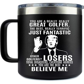 Angie's Box 14Oz Cup - Funny Golfer Mug - Best Golf Gifts for Men Unique - Golf Gifts for Dad from Son Daughter