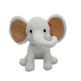 HKYFNNBW-elephant Stuffed Animals Baby Plush Cartoon Elephant Toy Cotton Plush Doll Pillow Kids Birthday Gift (White 2, 25cm/9.84inches)