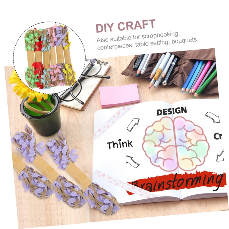 LALAFINA Leaf Rope DIY Decoration Set 6pcs Artificial Rope for