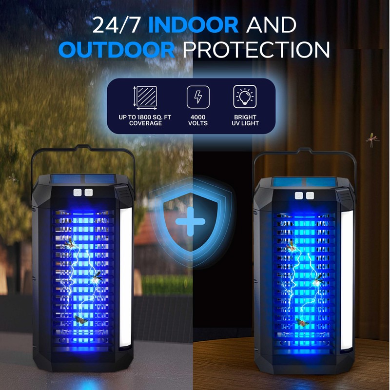 Rogue 2 in 1 Solar Bug Zapper Outdoor and Bug