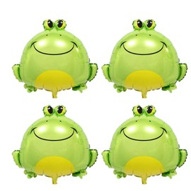 Frog Balloons Green Large Inflatable Air Cute Frog Foil Mylar Balloons for Baby Shower Insect Animal Themed Party Birthday Decoration Supplies