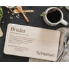 Personalisiertes Frühstücksbrettchen für den Bruder | Vesperbrett Definition Lexikon Bruder