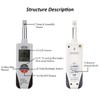 Mengshen Digital Psychrometer - Handheld Backlight Temperature Humidity Meter Gauge