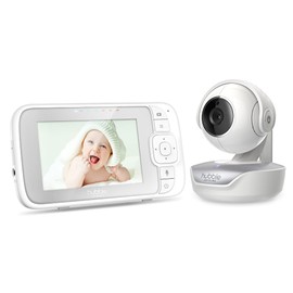 Hubble View Select 4.3 Inch Baby Monitor with Camera, Remote Pan/Tilt Zoom Function, 2-Way Communication, Night Vision, Baby Night Light, Indoor Camera Surveillance, Children's Camera, Baby Monitor