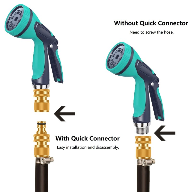 FRQNTKPA Garden Hose Quick Connector, No-Leak 3/4 Inch GHT Thread