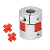 D20*L25 Flexible Shaft Coupling, 6.35mm to 8mm Bore, Aluminum Plum