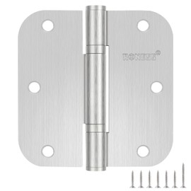24 Pack Door Hinges 3.5'' Premium Stainless Steel Door Hinges 3.5'' X 3.5'' with 5/8" Radius Corner Heavy Duty Rust-Resistant Oil-Free Doors Hardware (Brushed Nickel)