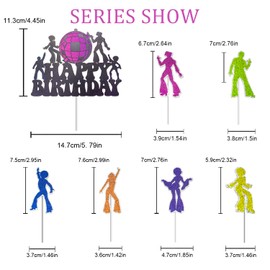 Decoración para tarta de cumpleaños de discoteca