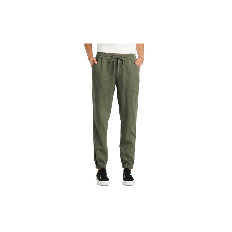 UNIONBAY Women's Drapey Woven Jogger Pant, Greek Olive