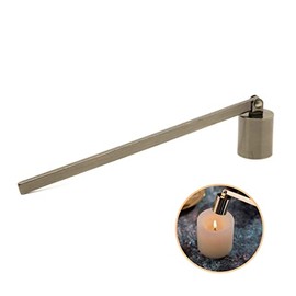 AIM & GGKK Candle Snuffer Antique Brass Candle Extinguisher Accessory for Putting Out Extinguish Gold Copper Candle Wicks Flame Safely
