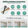 QDWIS Imitation Wood Grain Ball Curtain Rods for Windows 48