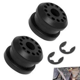 DYEKNEE Pack-2 Car 0.74" x 0.48" Transmission Shift Linkage Grommet Bushing Repair Kit, with 2 E-clips, Standard Replacement Parts 5210555AA 68078975AA, Compatible with Dodge Ram 2500 (Black)