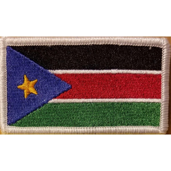 SOUTH SUDAN Flag Patch W/ Hook Adhesive Fastener Tactical Morale