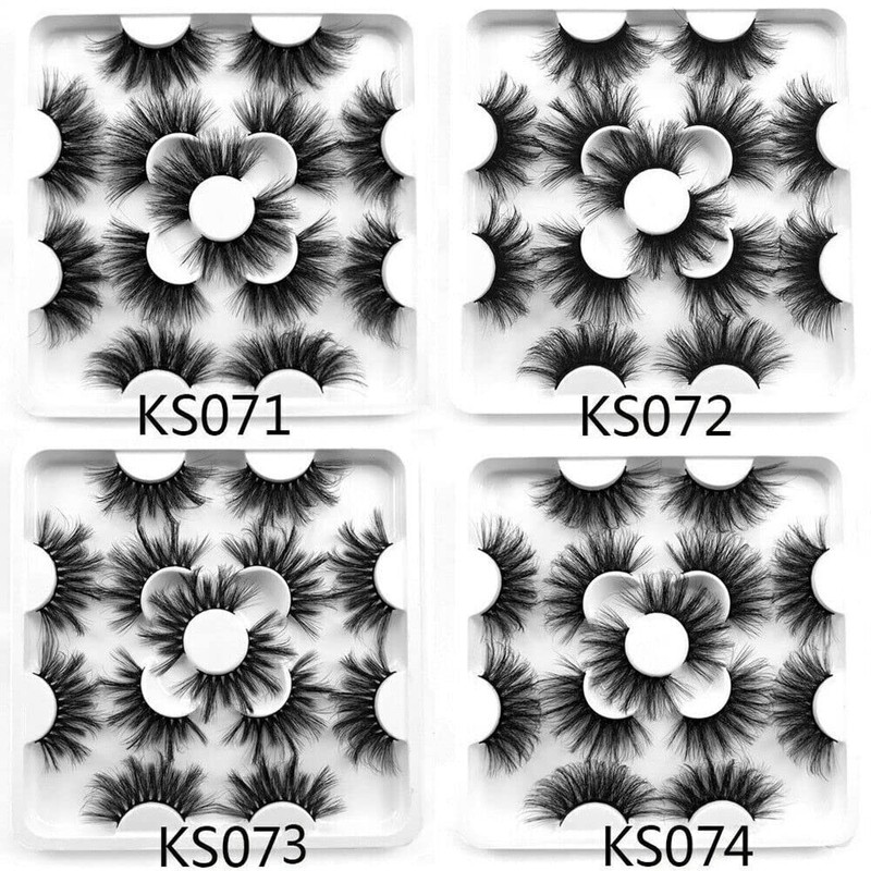 AIMALL 7 Pairs/set Natural Fake Lashes Set 3D Mixed Layered