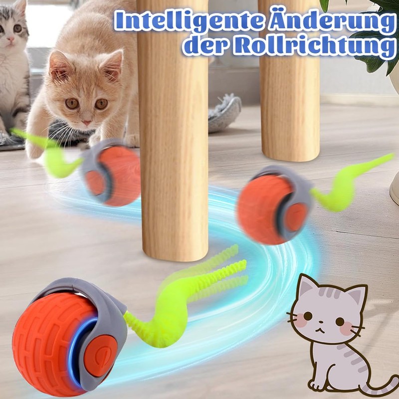 Electric Cat Toy, Interactive Cat Toy, Self-Activity Rolling Ball, Interactive