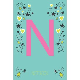 N: Monogram Initial Notebook Letter N - Modern illustrated design - 100 pages, Ruled pages. Perfect gift – Secret Santa