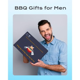Giftspire BBQ Smoker Accessories Gifts for Men, Grilling Tools Kit with Tray Tongs Spatula & Apron – Outdoor Barbecue Gift for Husband Dad or Grandfather – Fathers Day, Birthday or Christmas