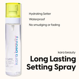 KARA BEAUTY Essentials Long Lasting Setting Spray Travel Size - Lavender Water & Irish Sea Moss - Hydrating Makeup Finishing Mist - Transfer Proof Face Moisturizer & Primer Spray for All Skin Types