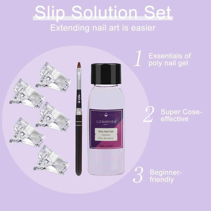 GZMAYUEN Slip Solution Poly Nail 30 ml Poly Nails Liquid
