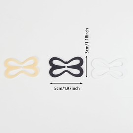 Bra Strap Clips Holders for Racerback 12pcs in Black, White, Beige, Clear for Concealing Straps and Cleavage Control Anti-Slip Adjustable Bra Strap Converter