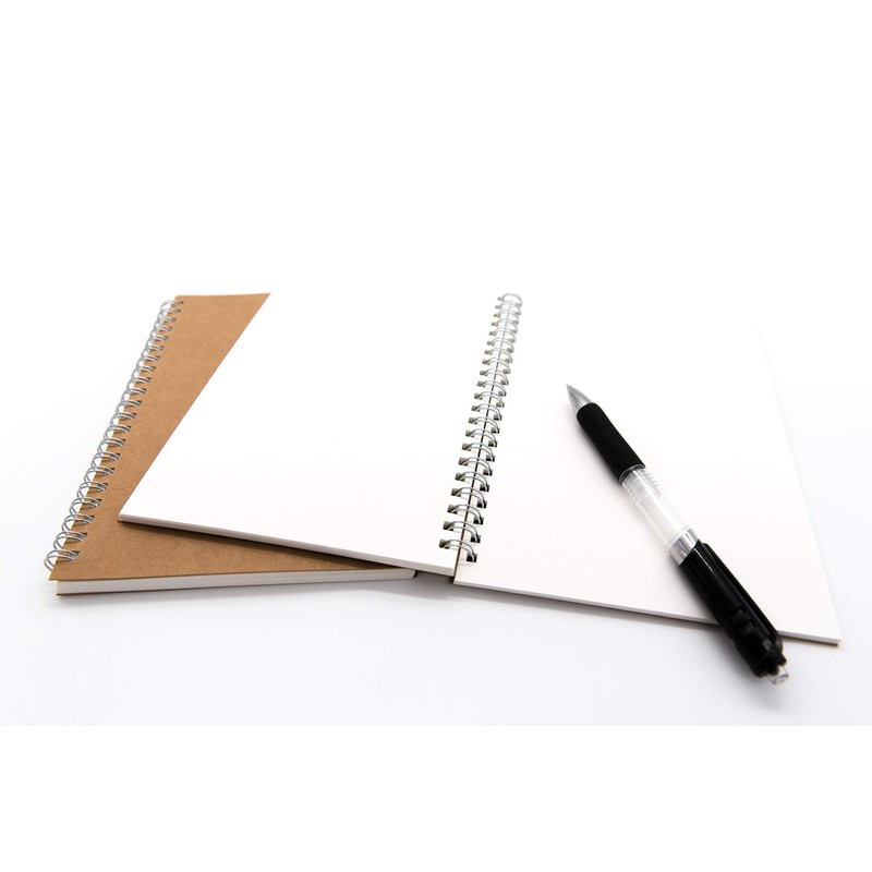 DSTELIN Blank Spiral Notebook, 3-Pack, Soft Cover, Sketch book, 100