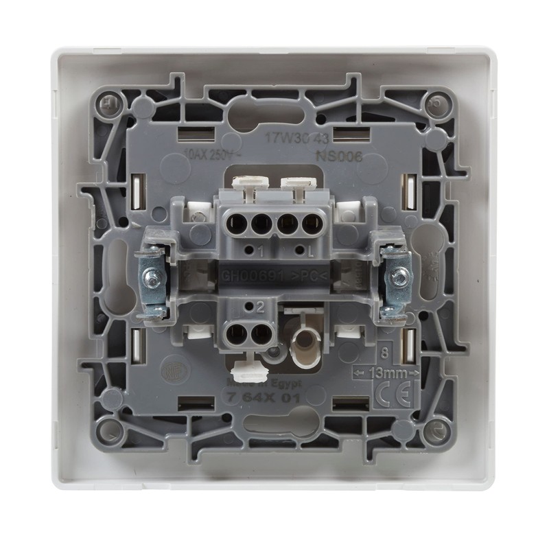 Legrand 396450 NL BL Single Monobloc Switch White