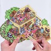 4 Sets 3D Fun Big Size House Scenes Stickers with