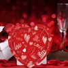 Happy Valentines Day Paper Plates Red Heart Love Shape Disposable