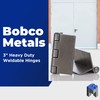 Bobco Metals 3" Heavy Duty Weldable Hinges | Steel Butt