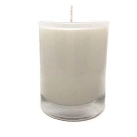 Bear Natural Organics Pack of 6 White Unscented Glass Votive Candles