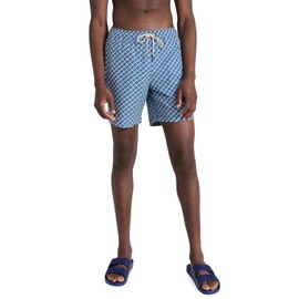Fair Harbor Men's Bayberry Swim Trunks 7", Navy Geo, Blue, Print, S