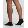 POMPEA Men's Cotton Ankle Socks, Black, 47-49 (Pack of 3)
