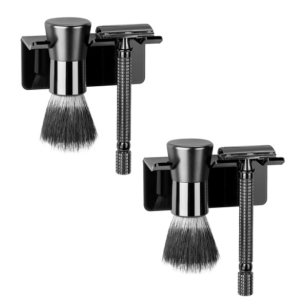 LUEXBOX 2 Pack Safety Razor Holder for Shower Wall, Self