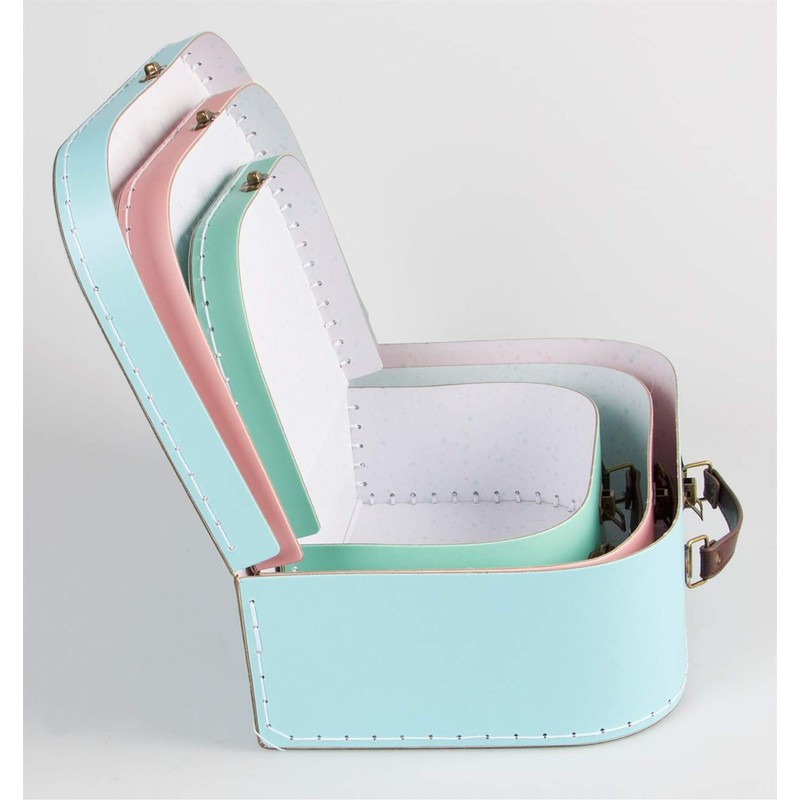Sass & Belle Pastel (Set of 3) Retro Suitcases