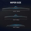 24" 18" 12" Front and Rear Windshield Wiper Blades for