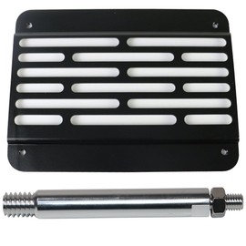 License Plate Compatible with Nissan GTR R35 370Z Juke, Infiniti G37 Q60 FX35 FX45 FX50 QX70, V1 Style Aluminum Black Towhook License Plate Relocation Kit by IKON MOTORSPORTS