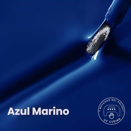 MAYCHAO- Esmalte de uñas en gel azul de 15 ml, 1 pieza de esmalte de uñas en gel azul marino, esmalte de uñas con protección UV LED, para