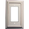 Amerelle Savannah Single Rocker Wood Wallplate in Distressed White