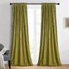 Roslynwood Luxury Gold Foil Print Olive Green Velvet Curtains 108