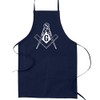 Traditional Square & Compass Masonic Cooking Kitchen Apron - [Navy]